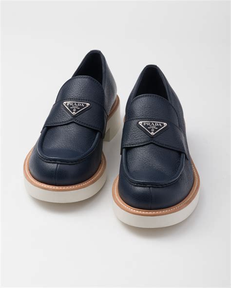 light blue blue loafers prada|Baltic Blue Leather Loafers .